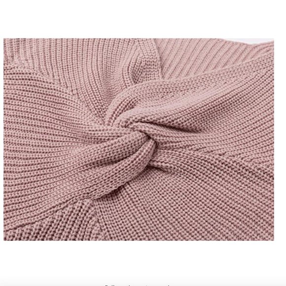 Sexy off the shoulder sweater dress with knot back - Picture 8 of 11